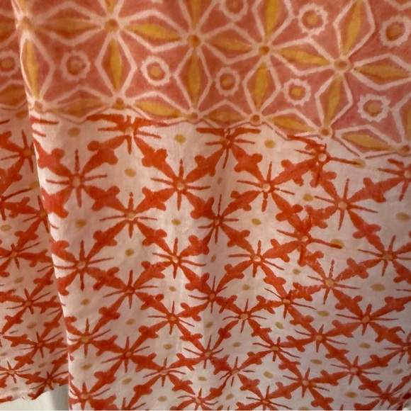 Roberta Roller Rabbit Orange SILK & Cotton Tunic Top/cover Up Women's Sz XS - Picture 3 of 12